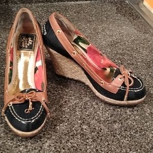 MILLY FOR SPERRY SIDER WEDGE HEELS